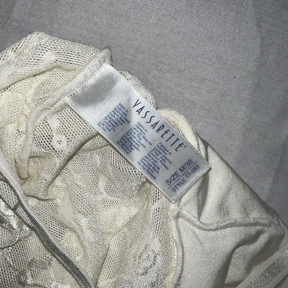 Y2K Inspired Cream Floral Lace Cami Sheer Tank Top Romantic Fairy - Picture 4 of 5